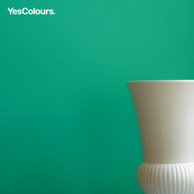 YesColours Joyful Green matt emulsion paint, 1 Litre, Premium, Low VOC, Pet Friendly, Sustainable, Vegan