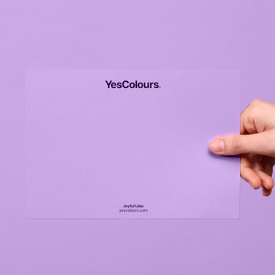 YesColours Joyful Lilac paint swatch, perfect colour match