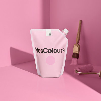YesColours Joyful Pink eggshell paint, 1 Litre
