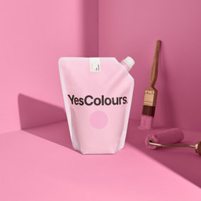 YesColours Joyful Pink matt emulsion paint, 1 Litre, Premium, Low VOC, Pet Friendly, Sustainable, Vegan