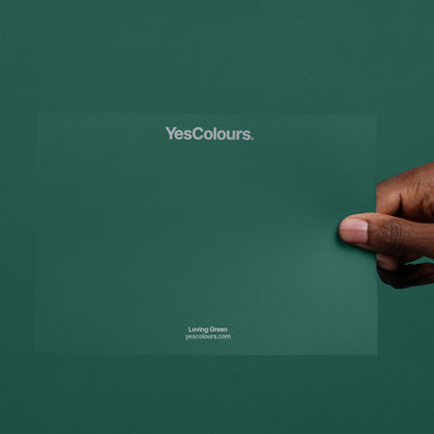 YesColours Loving Green paint swatch, perfect colour match