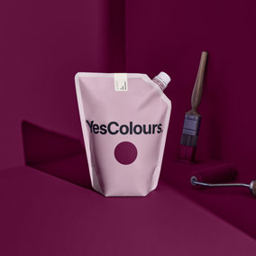 YesColours Loving Pink matt emulsion paint, 1 Litre, Premium, Low VOC, Pet Friendly, Sustainable, Vegan