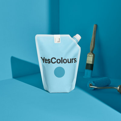 YesColours Mellow Blue matt emulsion paint, 10 Litres, Premium, Low VOC, Pet Friendly, Sustainable, Vegan