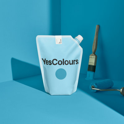 YesColours Mellow Blue matt emulsion paint, 10 Litres, Premium, Low VOC