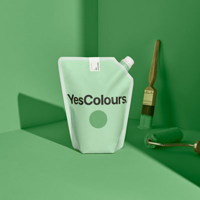 YesColours Mellow Green matt emulsion paint, 10 Litres, Premium, Low VOC, Pet Friendly, Sustainable, Vegan