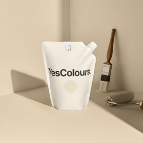 YesColours Mellow Neutral matt emulsion paint, 1 Litre, Premium, Low VOC, Pet Friendly, Sustainable, Vegan
