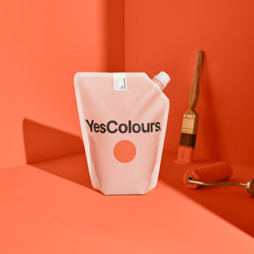 YesColours Mellow Orange matt emulsion paint, 10 Litres, Premium, Low VOC, Pet Friendly, Sustainable, Vegan