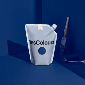 YesColours Passionate Blue eggshell paint,  1 Litre, Premium, Low VOC, Pet Friendly, Sustainable, Vegan