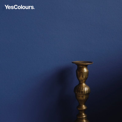 YesColours Passionate Blue matt emulsion paint, 1 Litre, Premium, Low VOC, Pet Friendly, Sustainable, Vegan