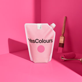 YesColours Passionate Pink eggshell paint,  1 Litre, Premium, Low VOC, Pet Friendly, Sustainable, Vegan