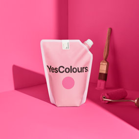 YesColours Passionate Pink matt emulsion paint, 2 Litres, Premium, Low VOC, Pet Friendly, Sustainable, Vegan
