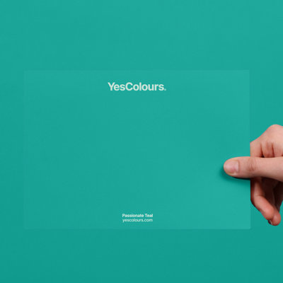 YesColours Passionate Teal paint swatch, perfect colour match