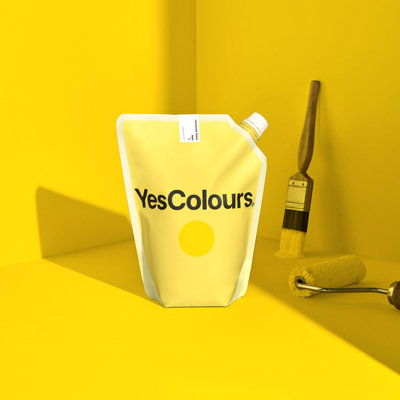 YesColours Passionate Yellow matt emulsion paint, 1 Litre