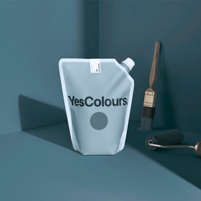 YesColours Secluded Blue matt emulsion paint, 2 Litres