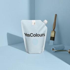 YesColours Serene Blue eggshell paint,  1 Litre, Premium, Low VOC, Pet Friendly, Sustainable, Vegan