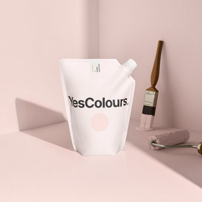 YesColours Serene Peach eggshell paint,  1 Litre, Premium, Low VOC, Pet Friendly, Sustainable, Vegan