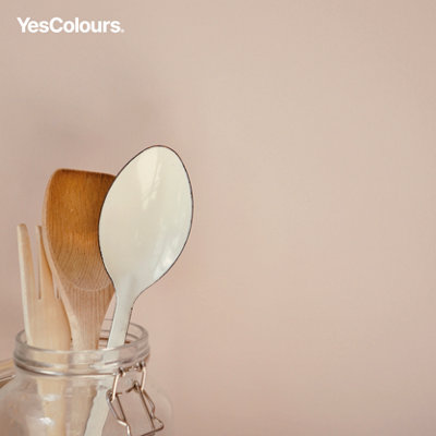 YesColours Serene Peach eggshell paint,  1 Litre, Premium, Low VOC, Pet Friendly, Sustainable, Vegan