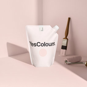 YesColours Serene Peach matt emulsion paint, 1 Litre, Premium, Low VOC, Pet Friendly, Sustainable, Vegan