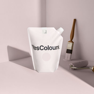 YesColours Serene Pink matt emulsion paint, 5 Litres, Premium, Low VOC, Pet Friendly, Sustainable, Vegan