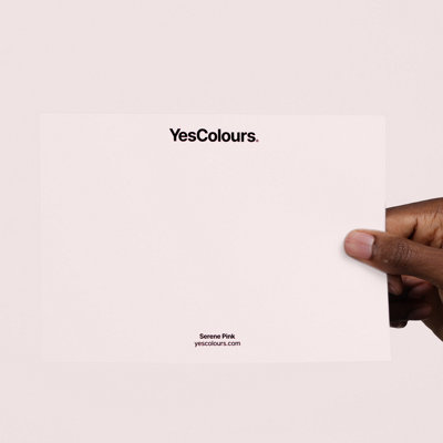 YesColours Serene Pink paint swatch, perfect colour match