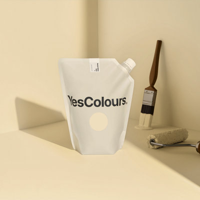 YesColours Serene Yellow matt emulsion paint, 2.5 Litre tub