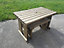 Yews Picnic Bench - Wooden Garden Table and Bench Set (5ft, Rustic brown)
