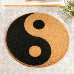 Yin Yang Circle Doormat - Round 70cm