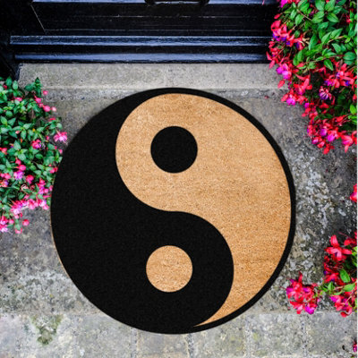 Yin Yang Circle Doormat - Round 70cm