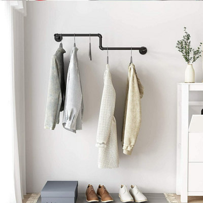 Yohood 100cm Industrial Pipe Clothing Rail - 2 Pack