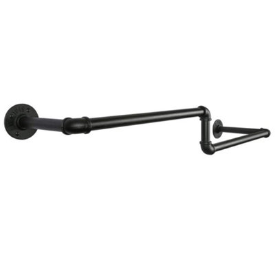 Yohood 100cm Industrial Pipe Clothing Rail - 2 Pack - 4