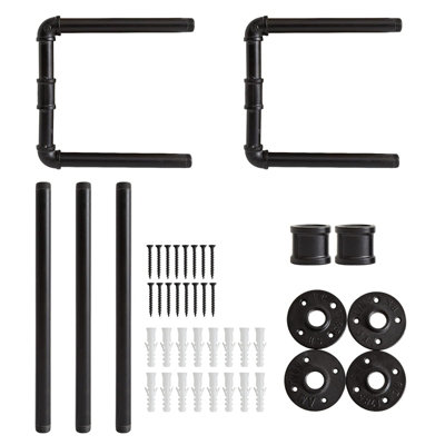 Yohood 105cm Industrial Pipe Clothing Rail - 1 Pack - 7