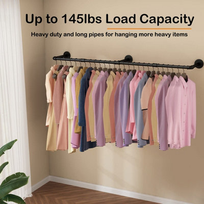 Yohood  180cm Industrial Pipe Clothing Rail - 2 Pack - 3