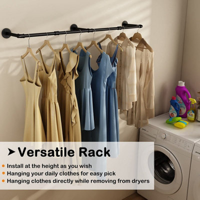 Yohood  180cm Industrial Pipe Clothing Rail - 2 Pack - 5