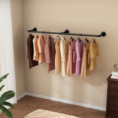 Yohood  180cm Industrial Pipe Clothing Rail - 2 Pack - 8