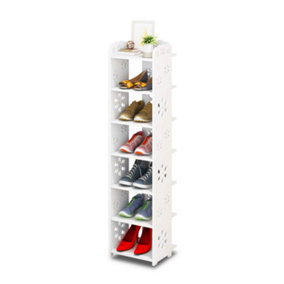 Yohood 7-Tier Shoe Rack,Mini Cabinet Bookshelf Free Standing