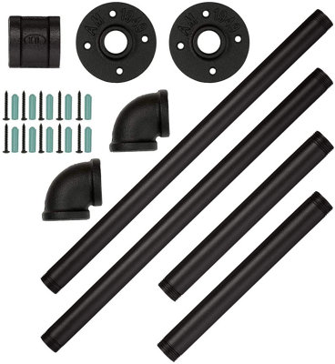 Yohood  92cm Industrial Pipe Clothes Rail - 1 Pack - 5