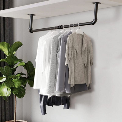 Yohood  92cm Industrial Pipe Clothes Rail - 2 Pack - 4