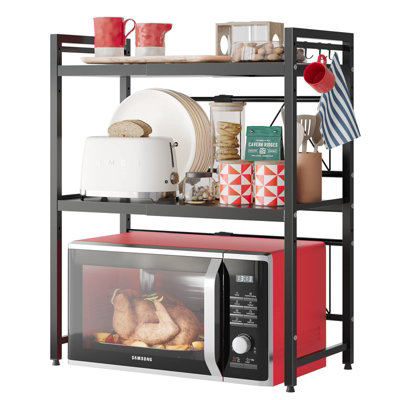 Yohood Adjustable Microwave Oven Rack 3 Tier Organizer