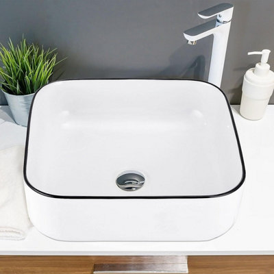 Yohood Bathroom Wash Basin Sink Washroom Ceramic - Square 385x385x140 mm