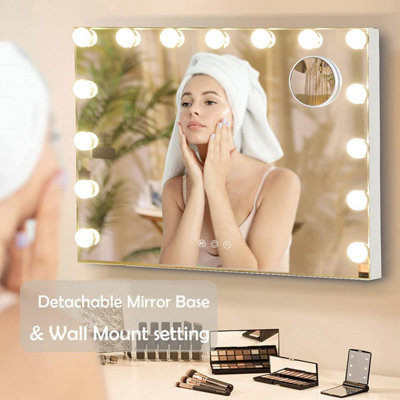 Yohood Large Vanity Mirror with 15 LED Lights - 6