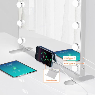 Yohood LED Makeup Mirror with 14 Dimmable Bulb - 7