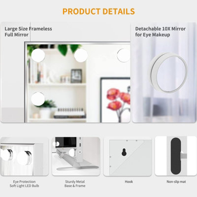 Yohood LED Makeup Mirror with 14 Dimmable Bulb - 8