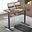 Yohood Walnut Electric Standing Desk,Adjustable Height Workstation 110cm x 60cm