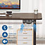 Yohood Walnut Electric Standing Desk,Adjustable Height Workstation 110cm x 60cm