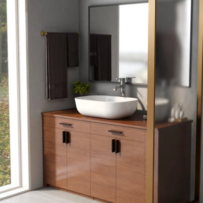 Yohood White Ceramic Oval Vessel Bathroom Sink - 4