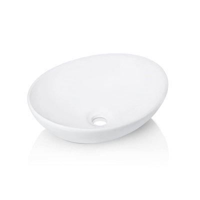 Yohood White Oval Bowl Sink,Egg Shape 16" x 13" Price Comparisons | Compare The Build