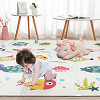 Yohood XPE Baby Play Mat,Foldable Double Sided Crawling Mat 180cm x 200cm
