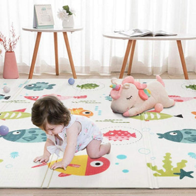 Yohood XPE Baby Play Mat Foldable Double Sided Crawling Mat 180cm x 200cm