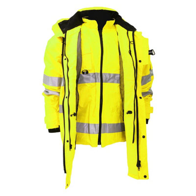 Yoko Hi Vis Multi-Function Breathable & Waterproof 7-In-1 Jacket (Pack of 2) - 3