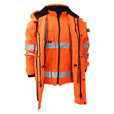 Yoko Hi Vis Multi-Function Breathable & Waterproof 7-In-1 Jacket